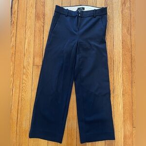 J Crew PETITE HIGH-RISE PEYTON WIDE-LEG PANT IN FOUR-SEASON STRETCH Navy